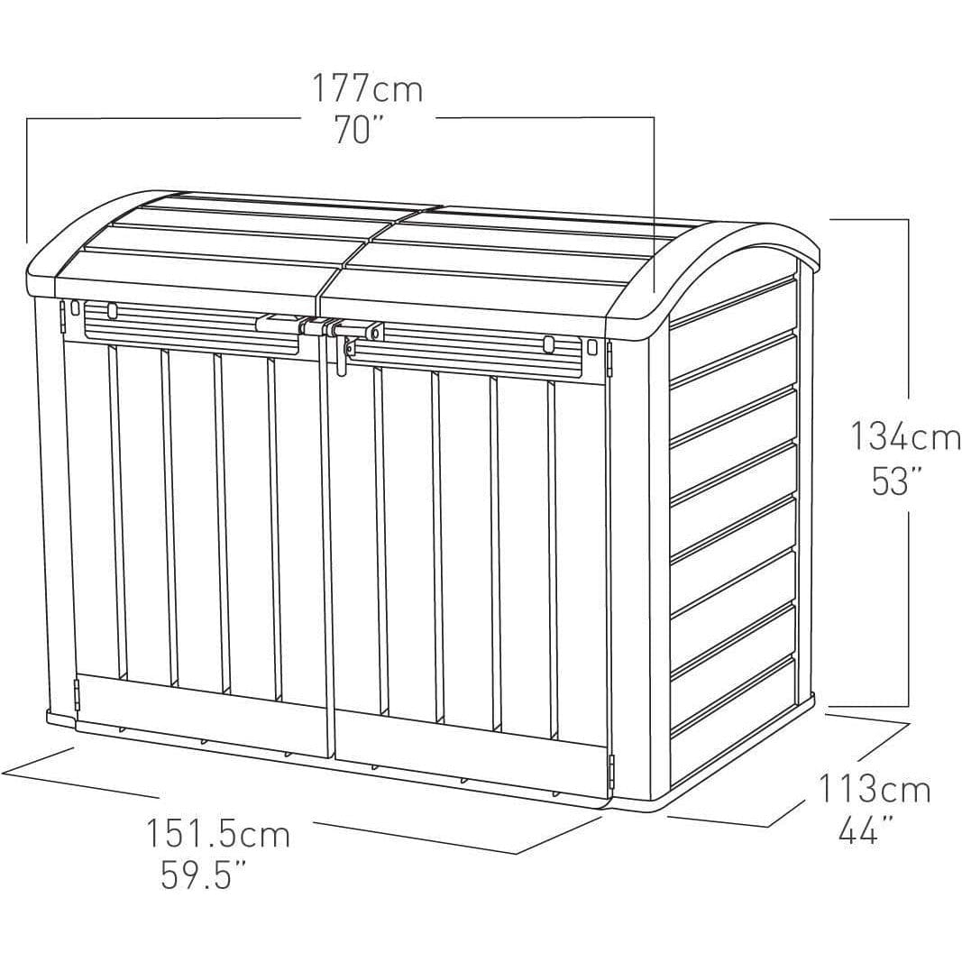 Keter 5.5′ x 3.5′ Store It Out Ultra Plastic Shed 2000L - Image 11