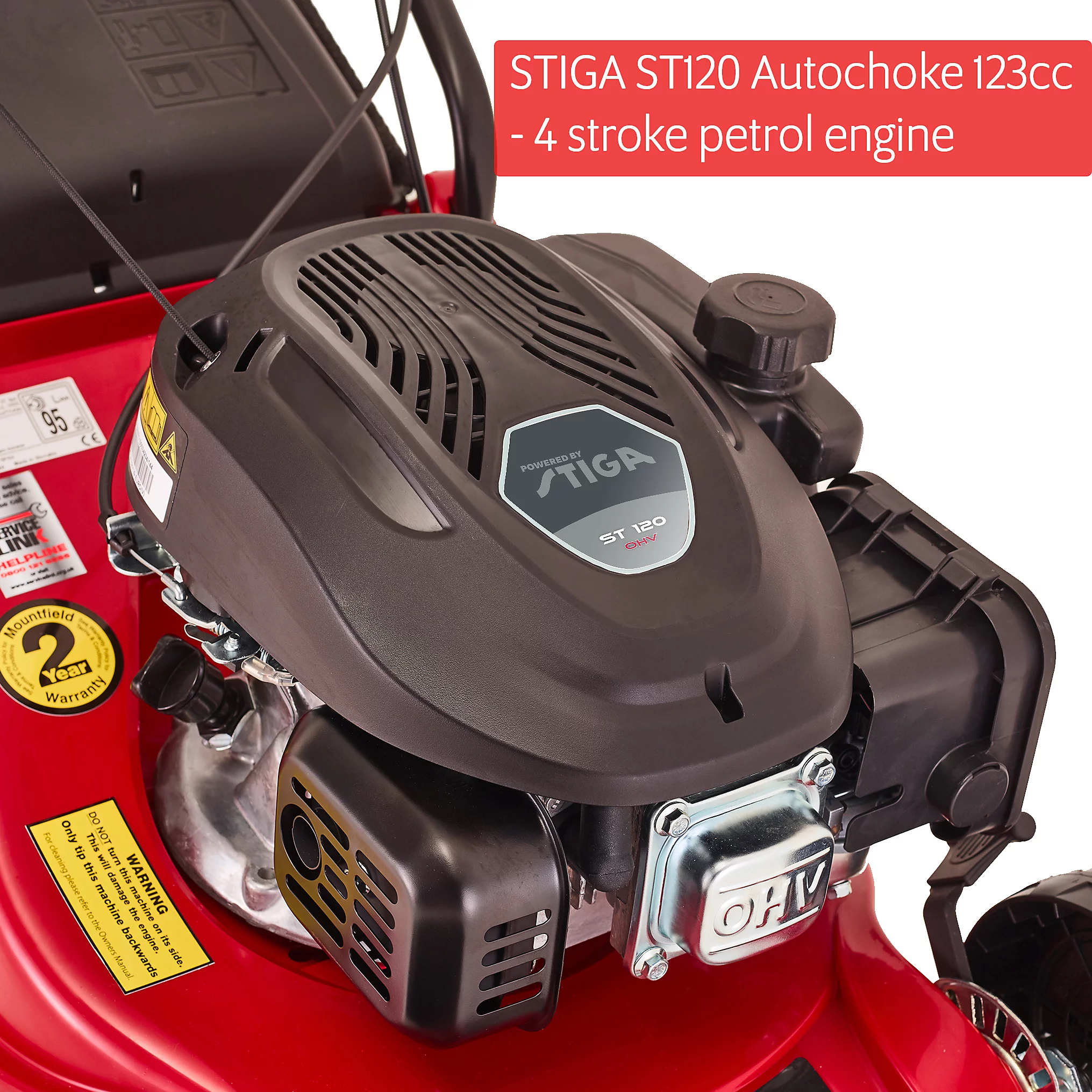 Mountfield SP164 123cc Petrol Lawnmower - Image 8